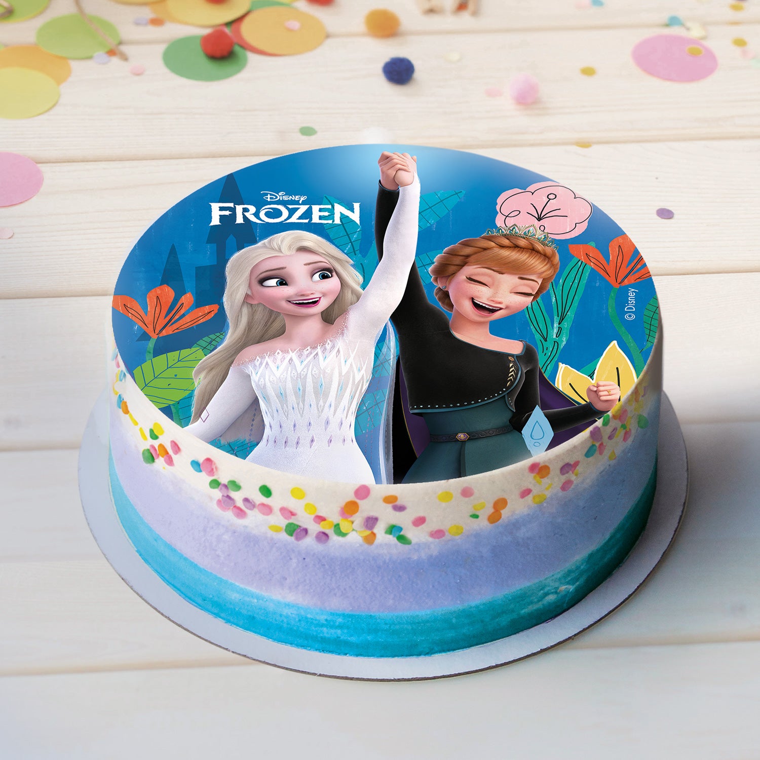 Kakebilde Frozen 15,5cm Sukkerfri 2