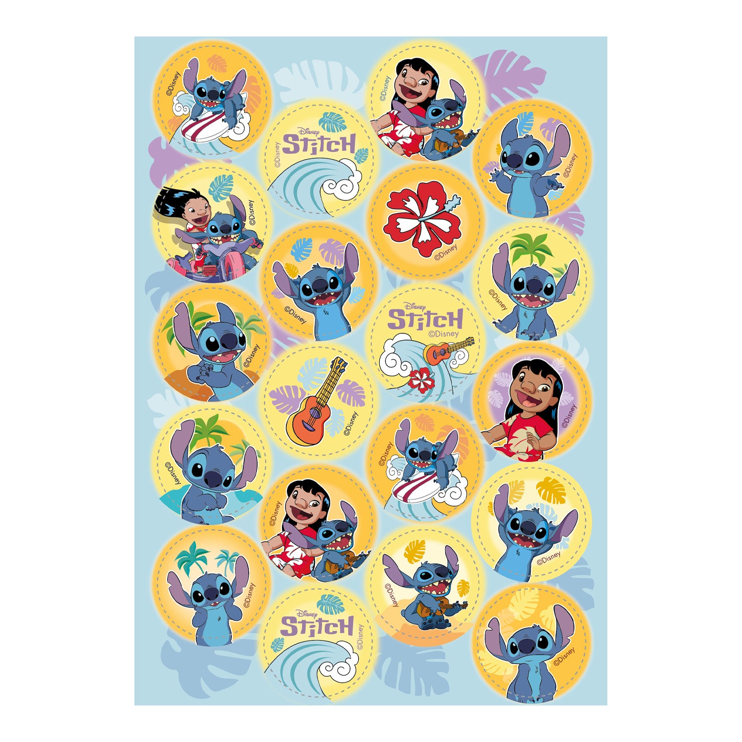 Kakebilder Stitch 3,4 cm 20 stk, Sukkerfri