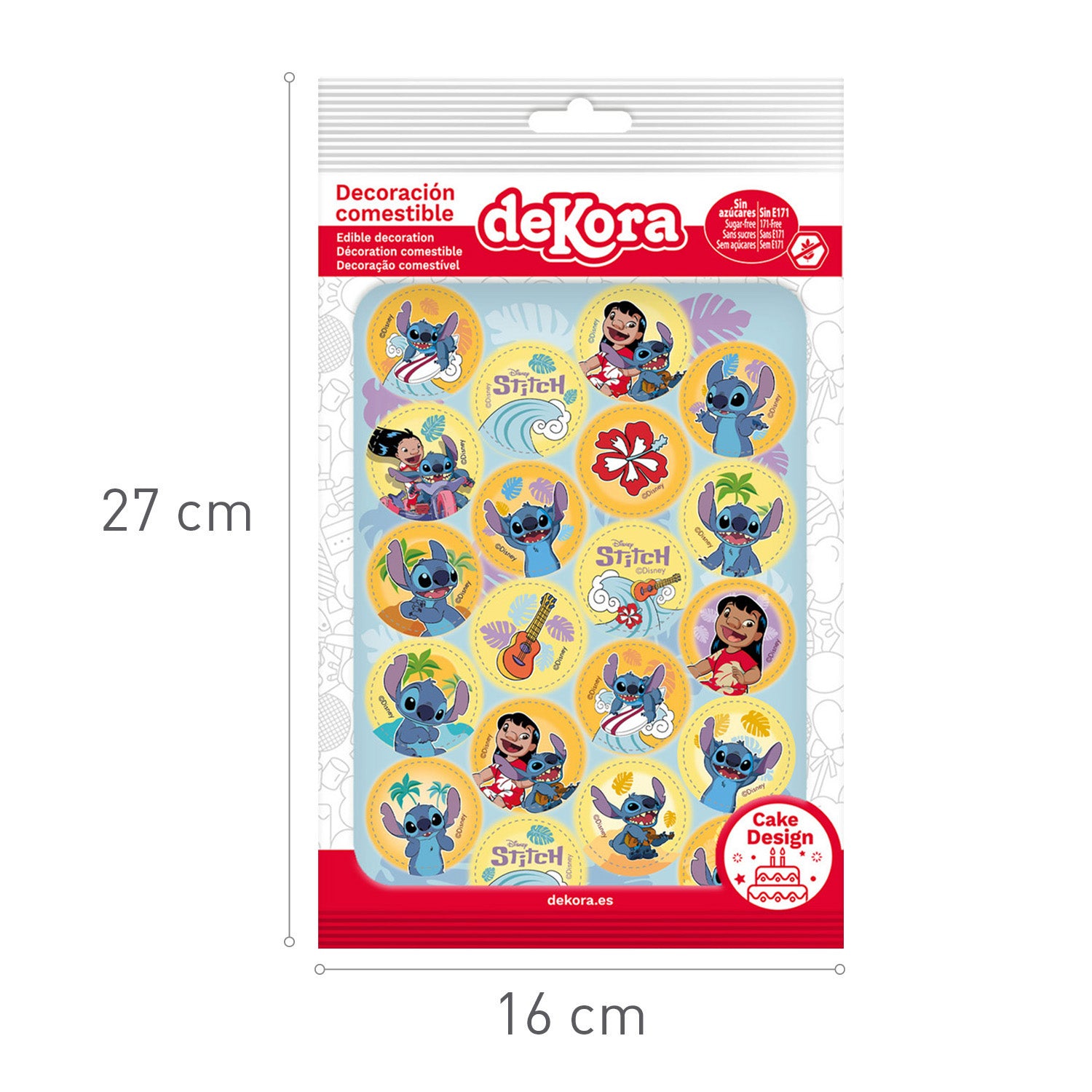 Kakebilder Stitch 3,4 cm 20 stk, Sukkerfri 4