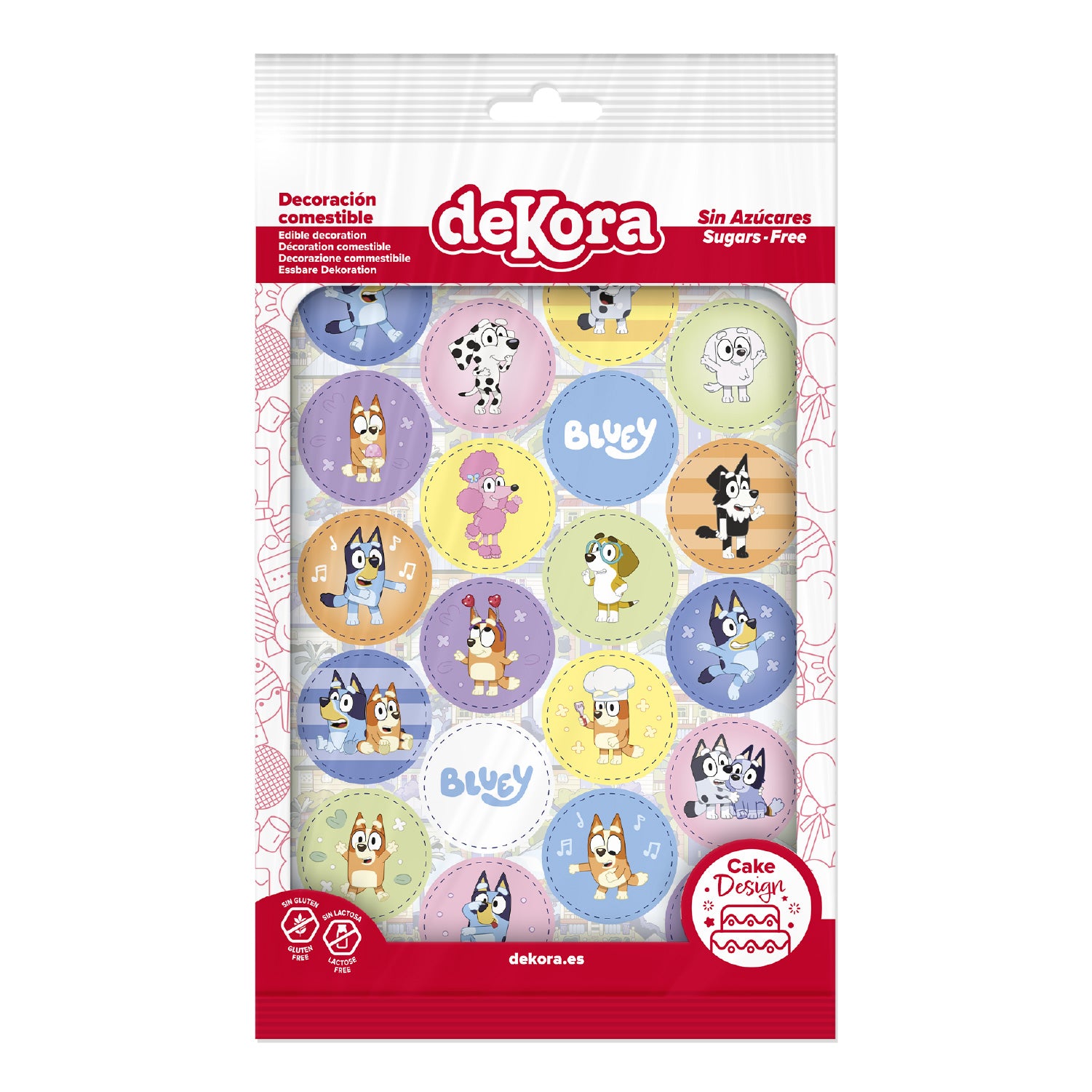 Kakebilde Bluey og Bingo 3,4cm, 20 stk
