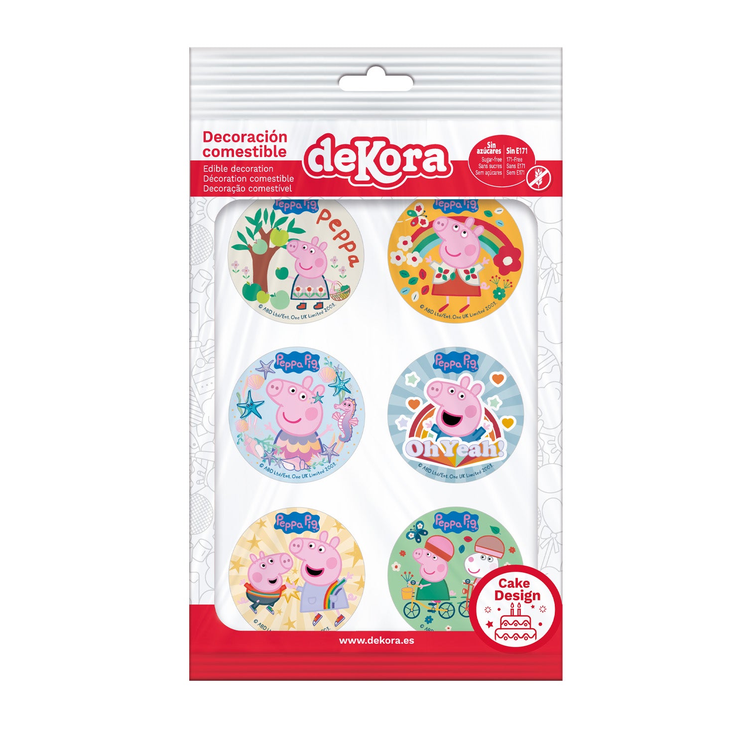 Kakebilder Peppa Gris 5,8 cm, 6 stk 3