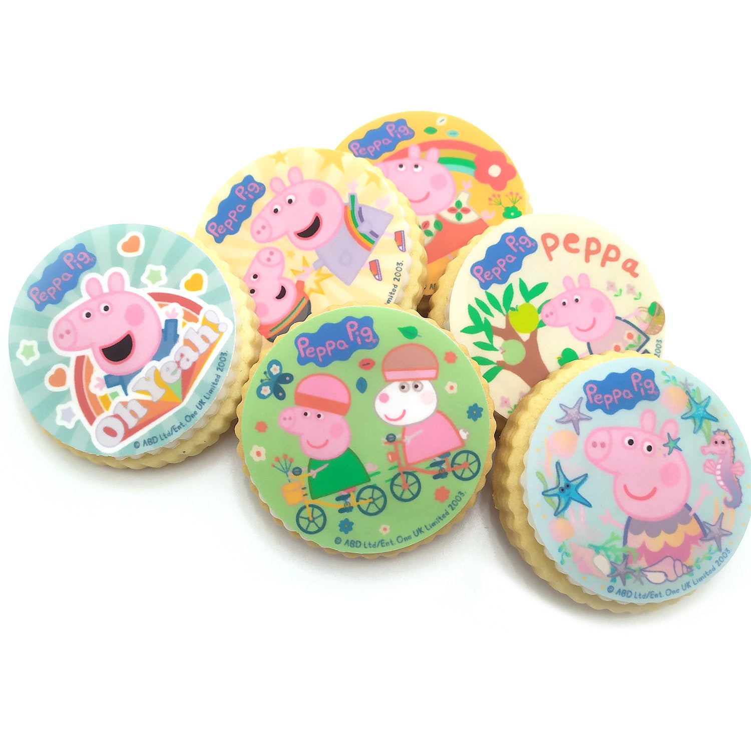 Kakebilder Peppa Gris 5,8 cm, 6 stk 2