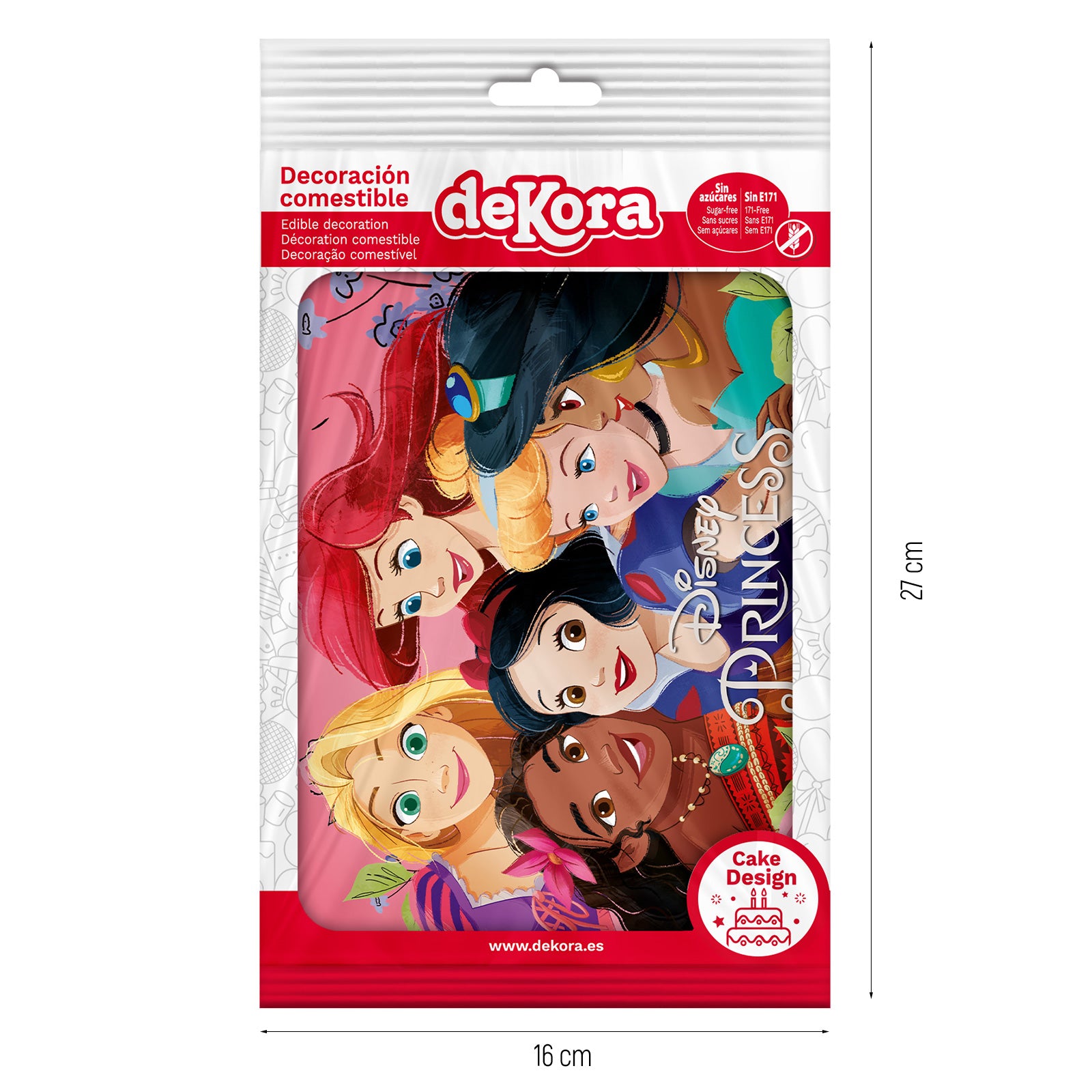 Kakebilde Wafer Disneyprinsesser 14,8x21cm 3