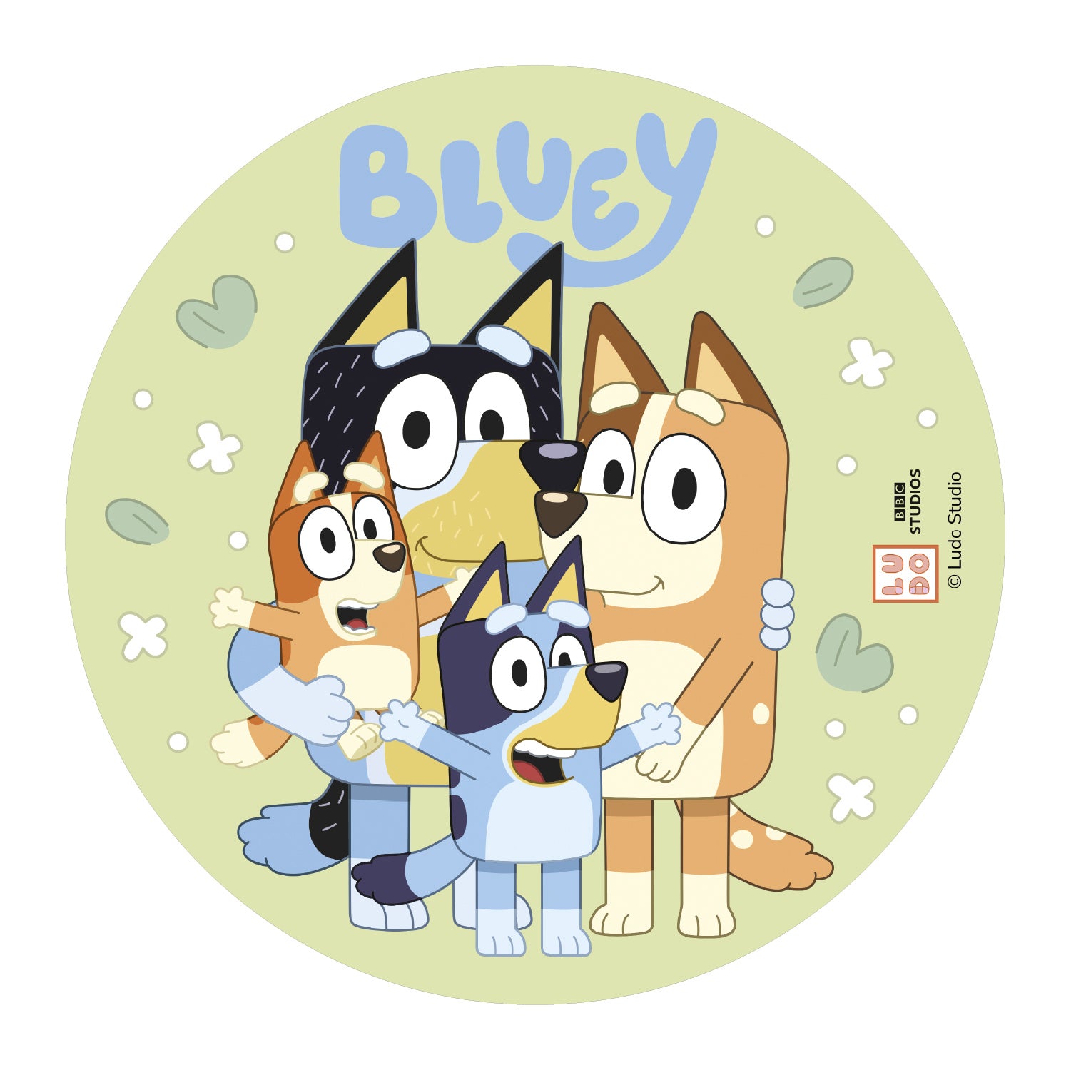 Kakebilde Bluey og Bingo 20cm