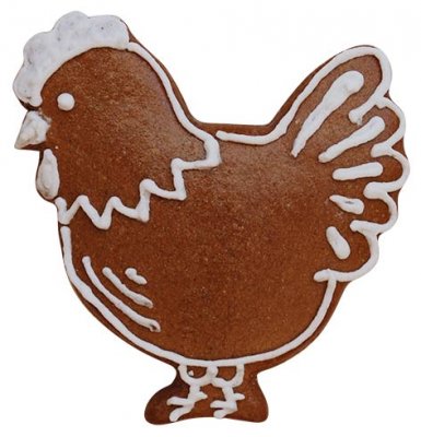 Utstikker Høne 6 x 6,5 cm 2