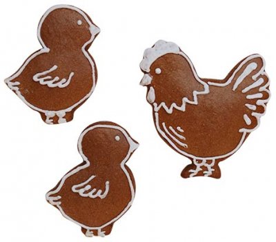 Utstikker Høne 6 x 6,5 cm 3