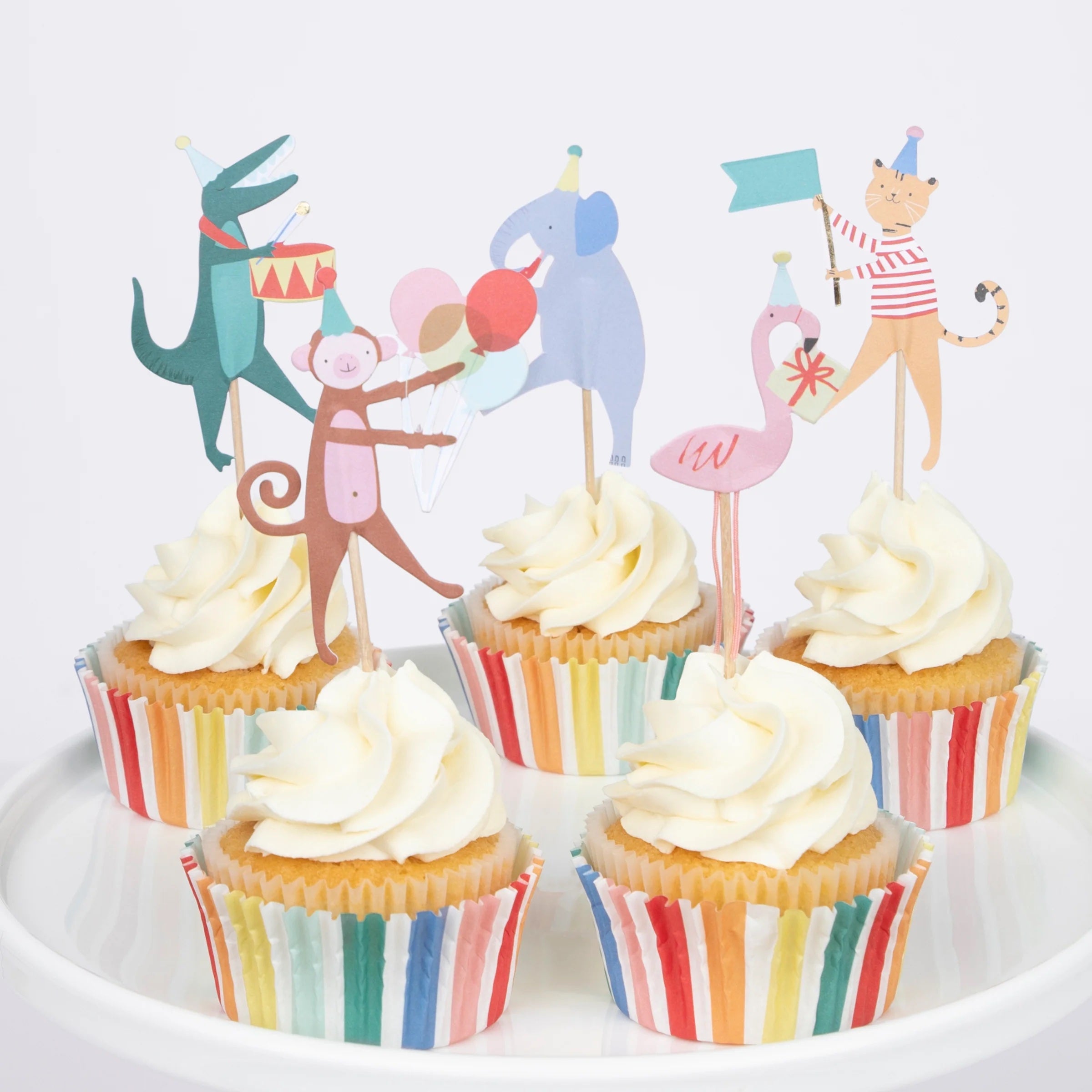 Meri Meri Cupcake Kit Dyr Parade 48 dl 2