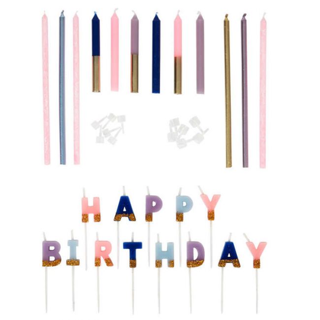 Lys Pastell HappyBirthday set 25 dl 2