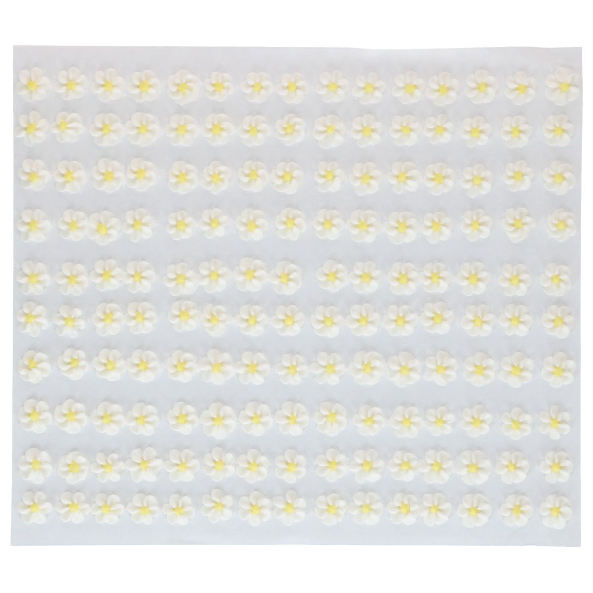 Kakepynt spiselig blomstermiks hvit 492 stk