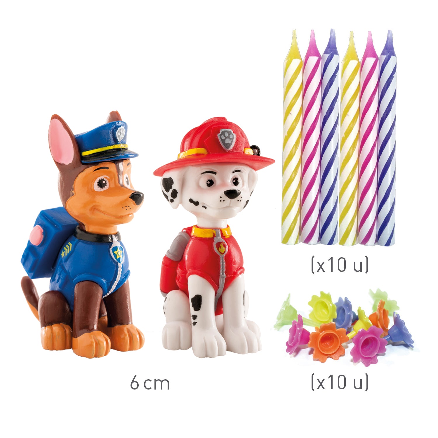 Kaketopper Paw Patrol m/10 stk lys 2