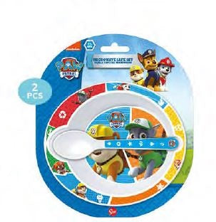 Gavesett Paw Partol, Tallerken/Skje Microsett