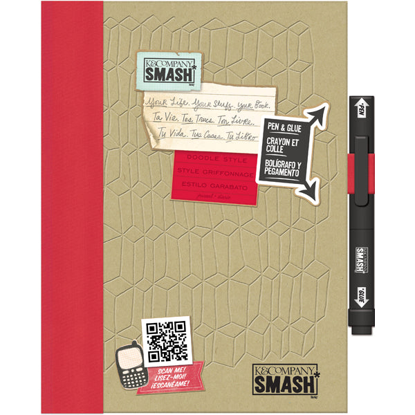Doodle Red SMASHFolio, (uten limstift)