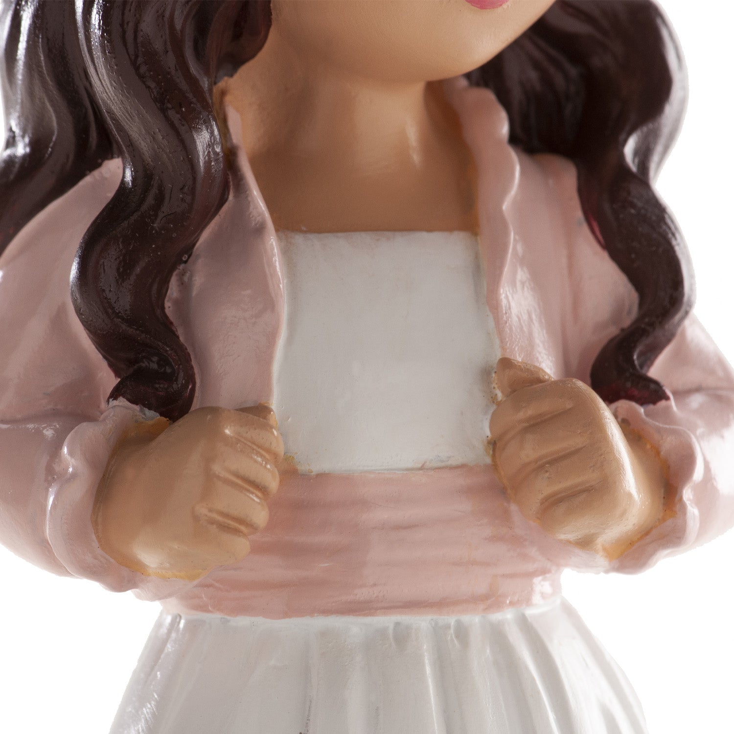 Kaketopp konfirmant jente hvit rosa 15,6cm