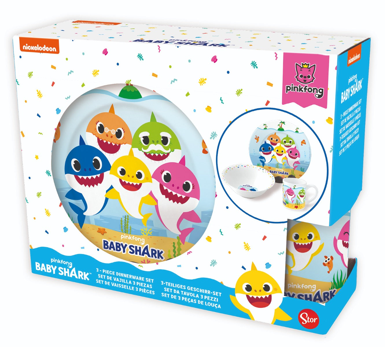 Barnesett i keramikk 3 deler, Baby Shark 2