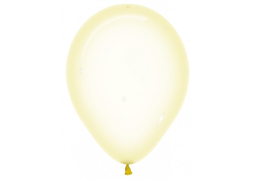 Ballonger Gul Crystal Pastel 30cm, 100 PK