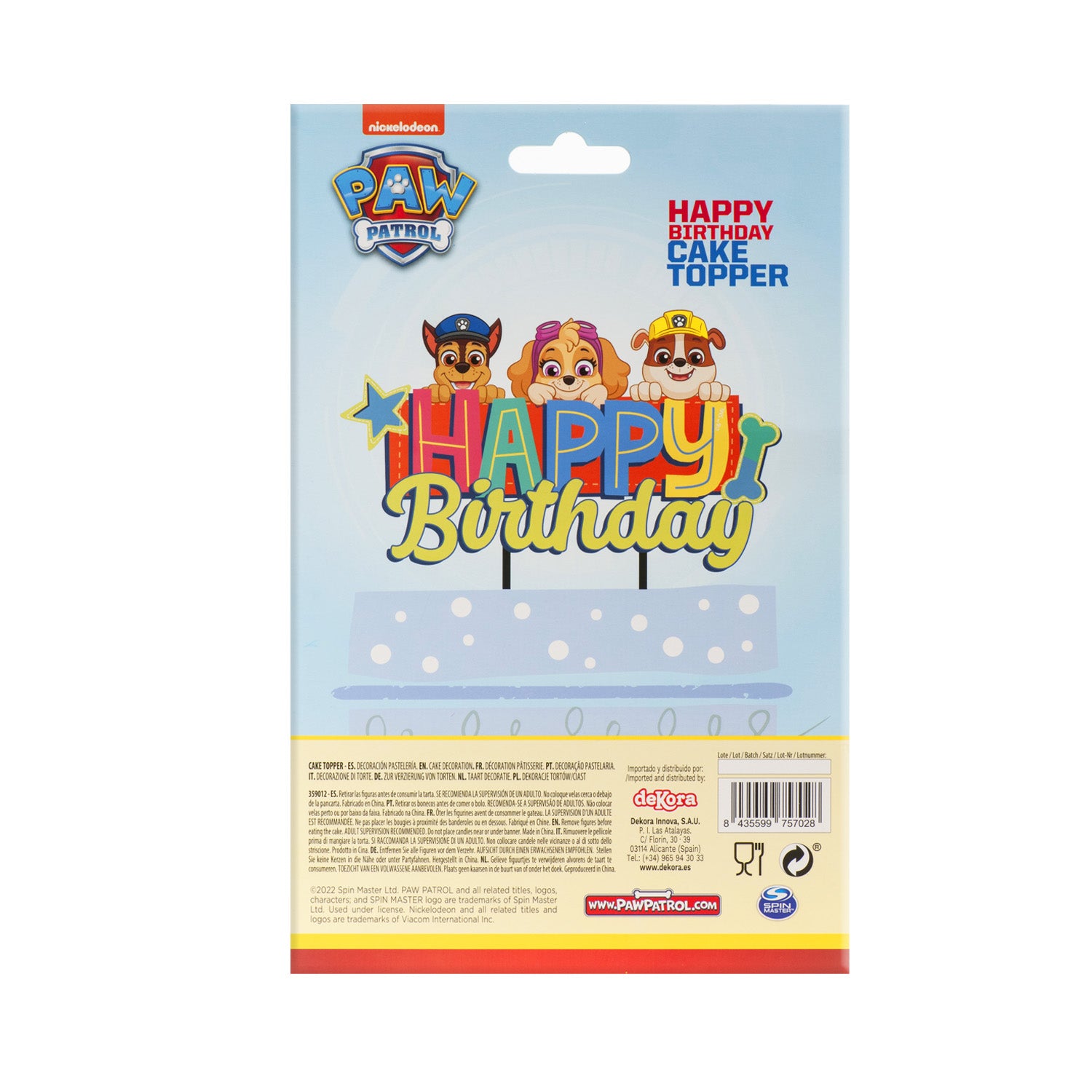 Kaketopp Paw Patrol, Happy Birthday 4