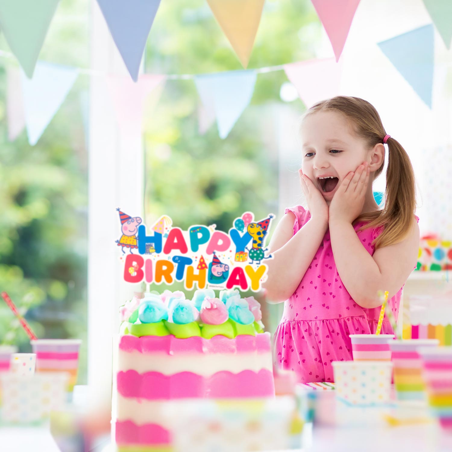 Kaketopp Peppa Gris, Happy Birthday 3