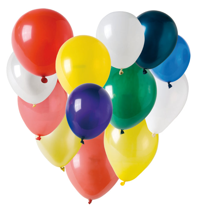 Ballonger Party små ass farger, 12 stk