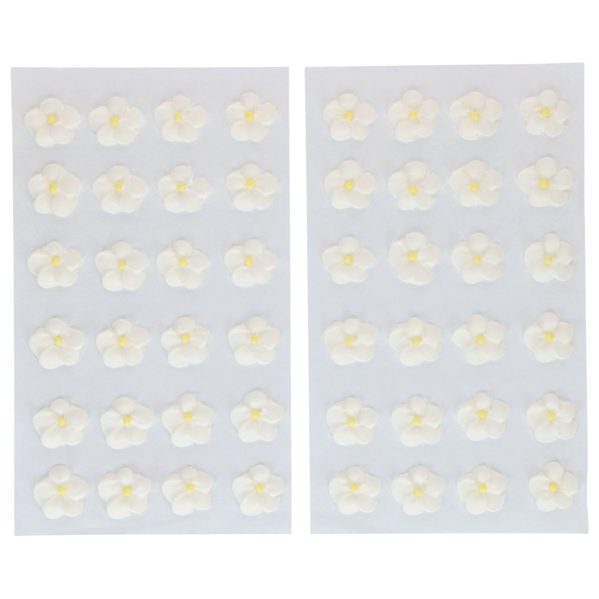 Kakepynt spiselig blomstermiks hvit 492 stk