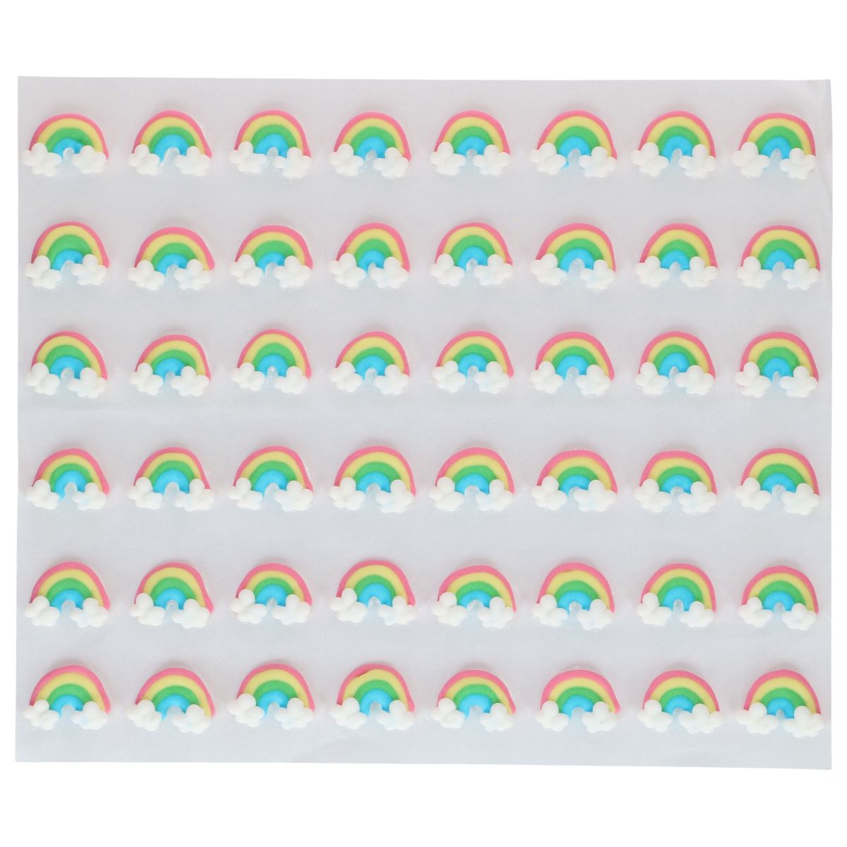 Kakepynt spiselig enhjørning og regnbue 288 stk