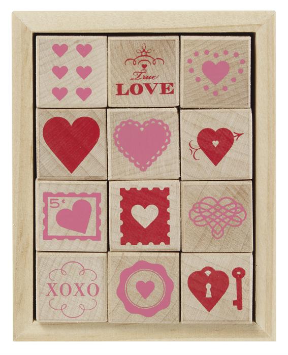 Stamp Set Wood Day Hearts