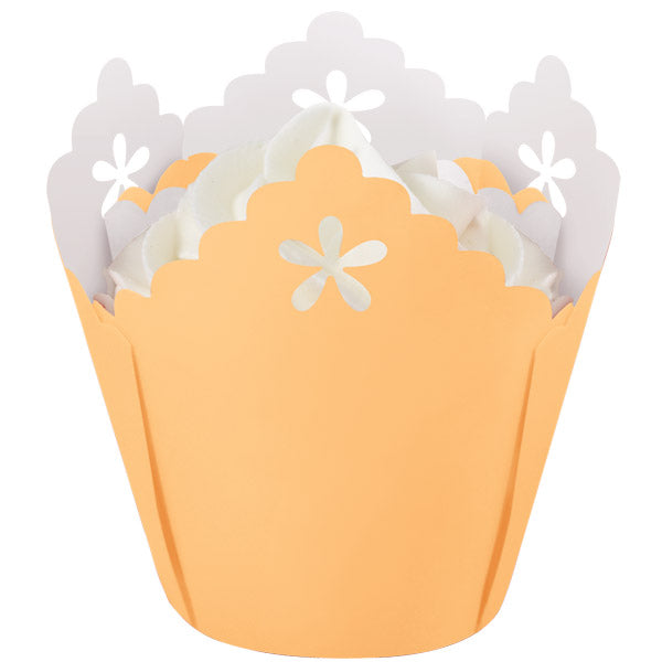 Muffinsform STD Peach Flower Eyelet, 15 stk