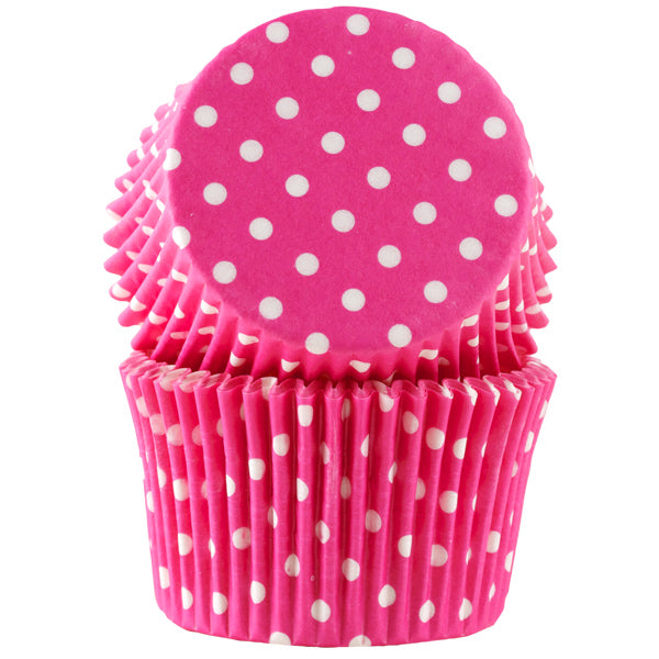 Muffinsform JUMBO Polka Cerise, 30 stk