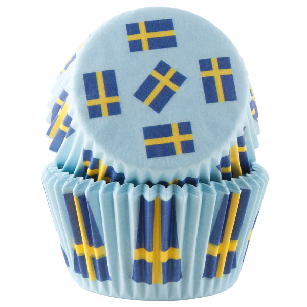 Muffinsform STD Svensk flagg, 50 stk