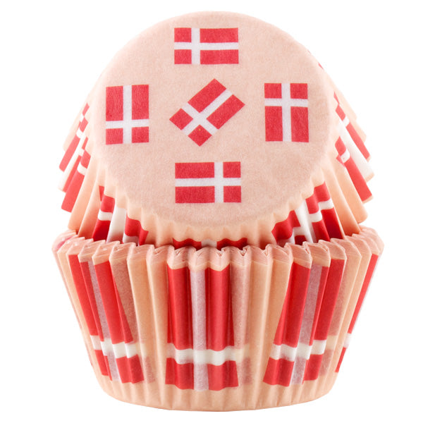 Muffinsform STD Danske flagg, 50 stk