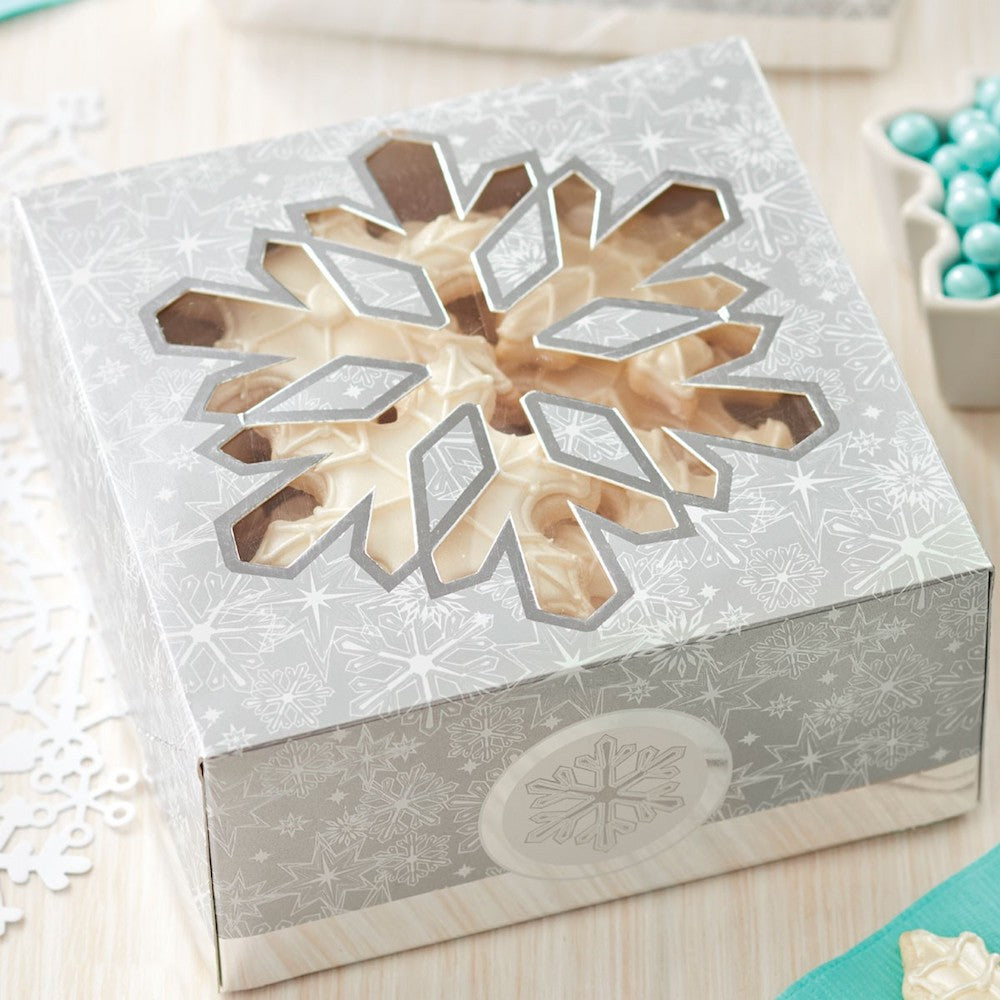 Kakebokser Snøkrystall 15,8x15,8x7,6 cm, 3 stk