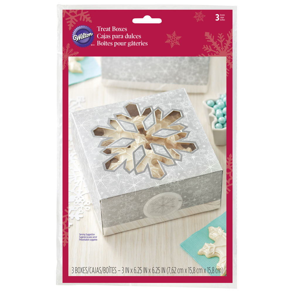 Kakebokser Snøkrystall 15,8x15,8x7,6 cm, 3 stk 2
