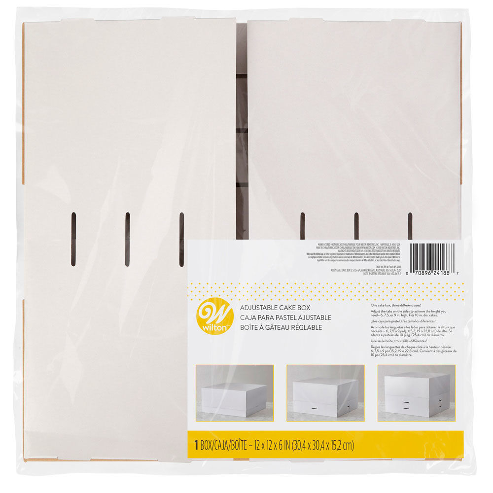 Kakeboks 30x30cm med justerbar høyde inntil 15 cm