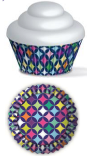 Muffinsform STD Geometric ColorCups, 36 stk 2