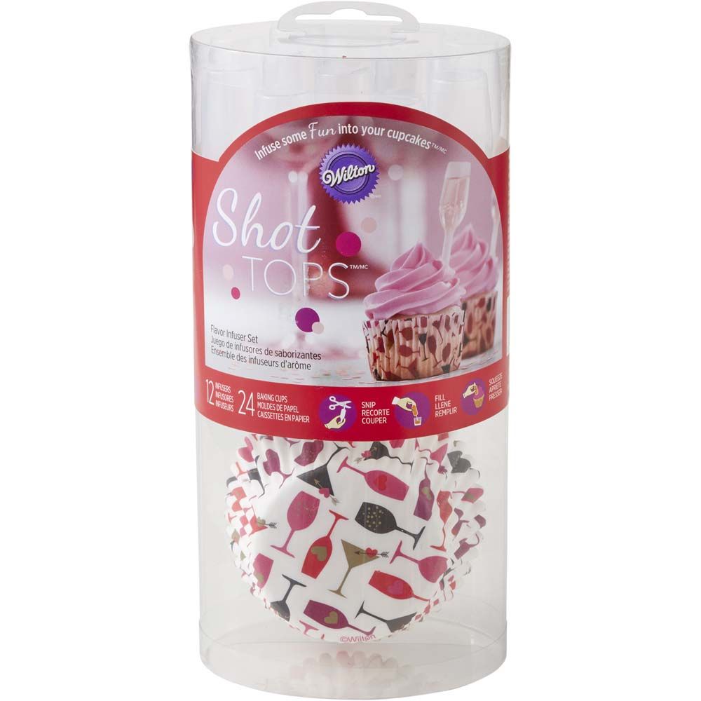 Muffinsform STD Hjerte, 24 stk m/12 shotglass 2