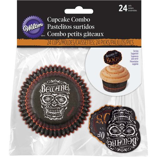 Muffinsform STD Hodeskalle og sticks, 24 stk