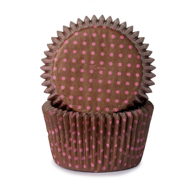 Muffinsform MINI Brune/Rosa miniprikker, 100 stk