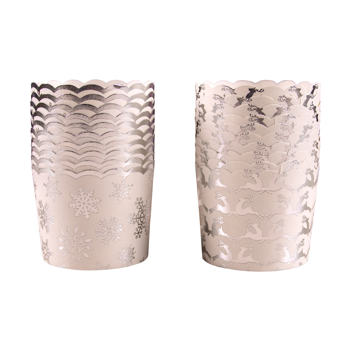 Muffinsformer Papp Jul Sølv-Hvit 20 stk