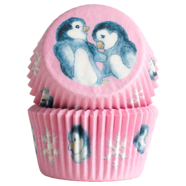 Muffinsform STD Pingvin Rosa, 50 stk