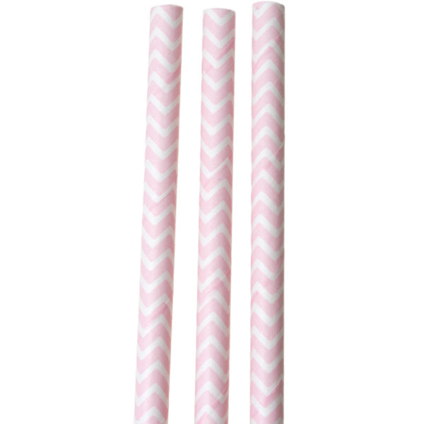 Sugerør i papir Rosa, 12 pk 2