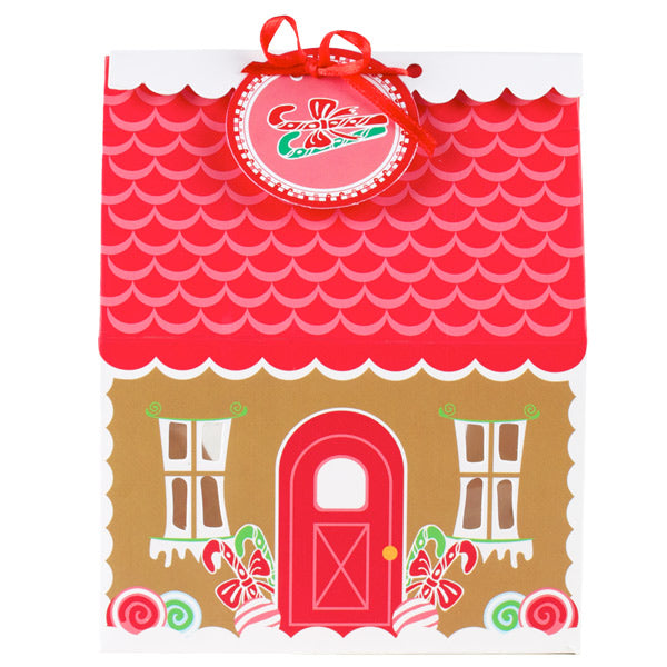 Gaveeske Pepperkakehus med gavelapper, 4 stk 2