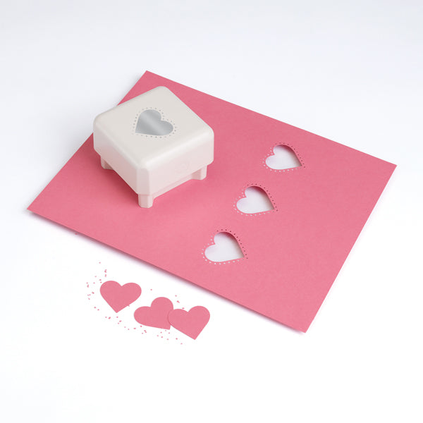 Punch All Over The Page - Studded Heart