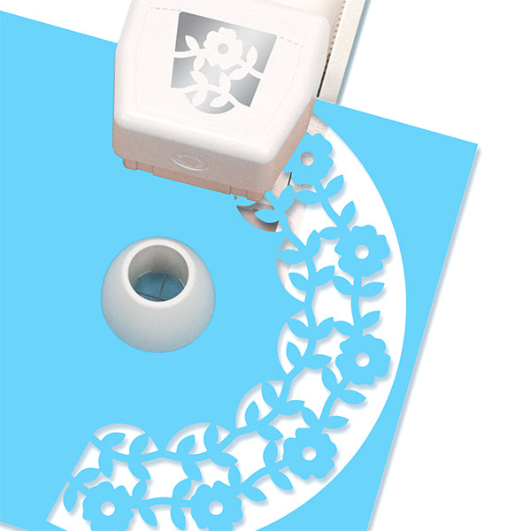 Punch Circle Border-Floral Garland