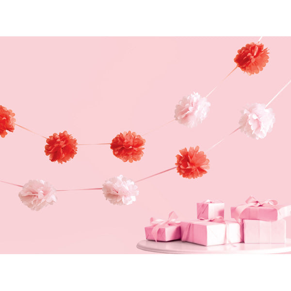 Pom-Pom girlander rosa