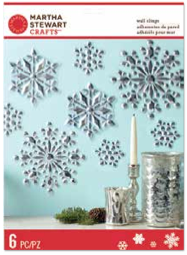 Winter Frost Snowflake Wall Cling, 6 stk