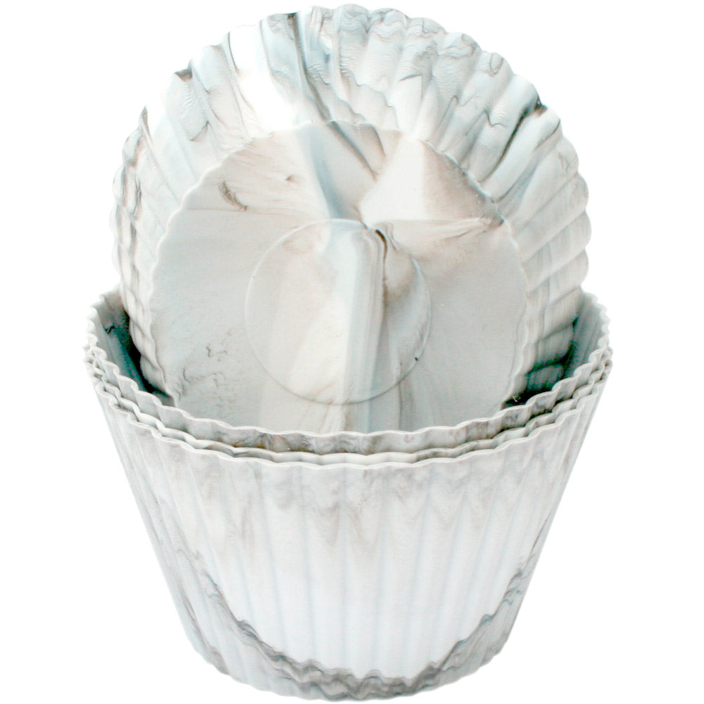 Muffinsformer Marmor i silikon Jumbo 12 stk