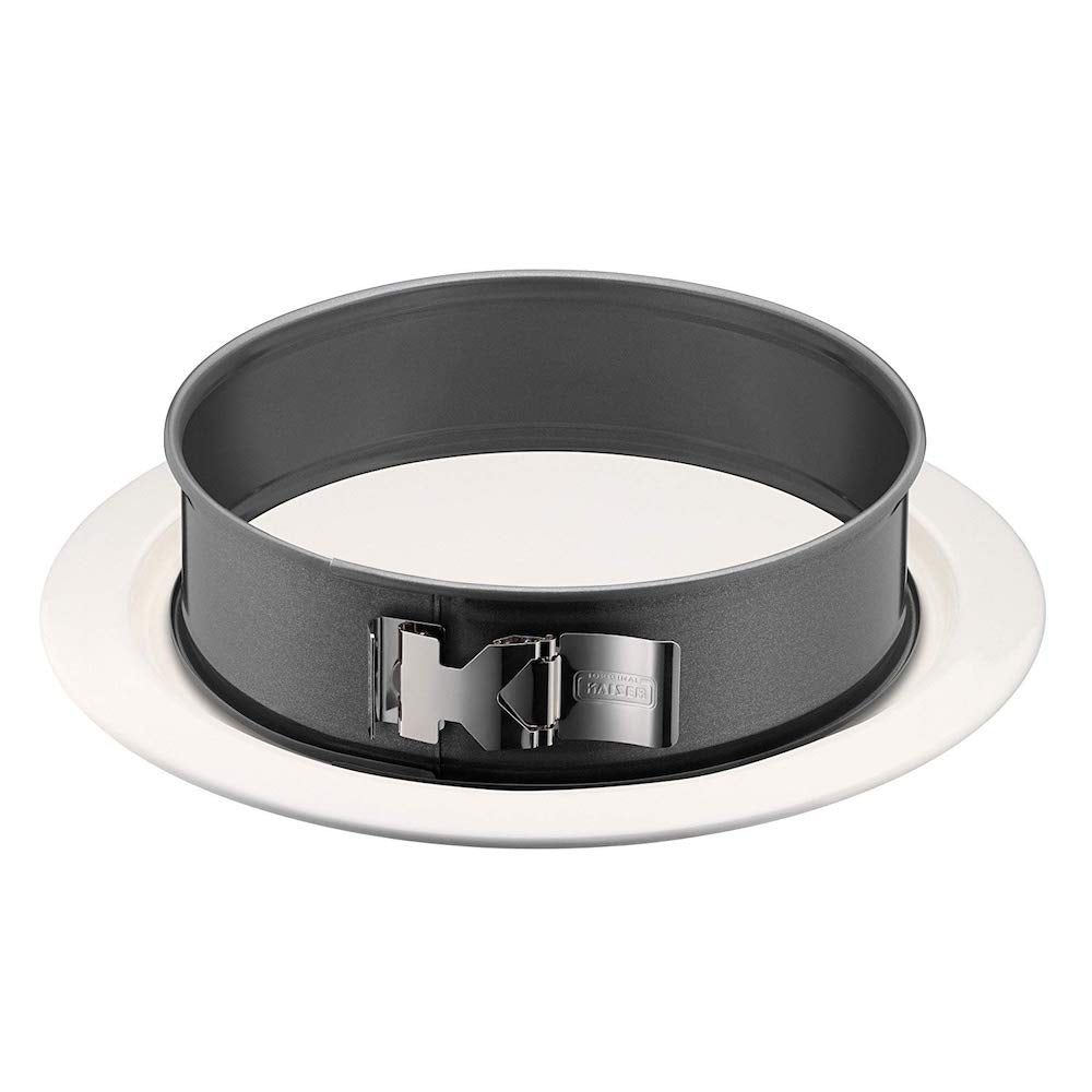 Springform med fat i stål, Porselens look, 26 cm