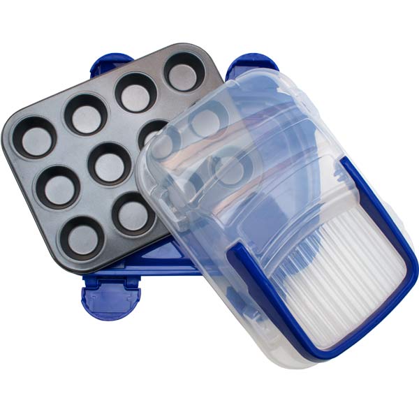 Kaketine Bil Blå med minimuffins stekeform 2