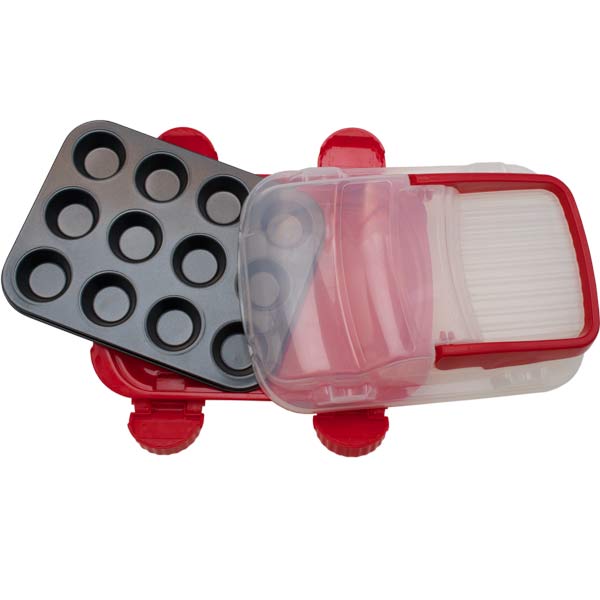 Kaketine Bil Rød med minimuffins stekeform 2