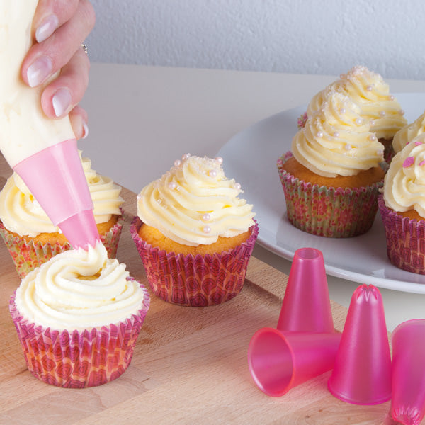 Sprøytesett i silikon rosa 6 deler 2