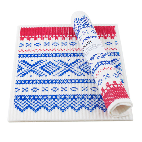 Kjøkkenklut Marius mønster, Hvit